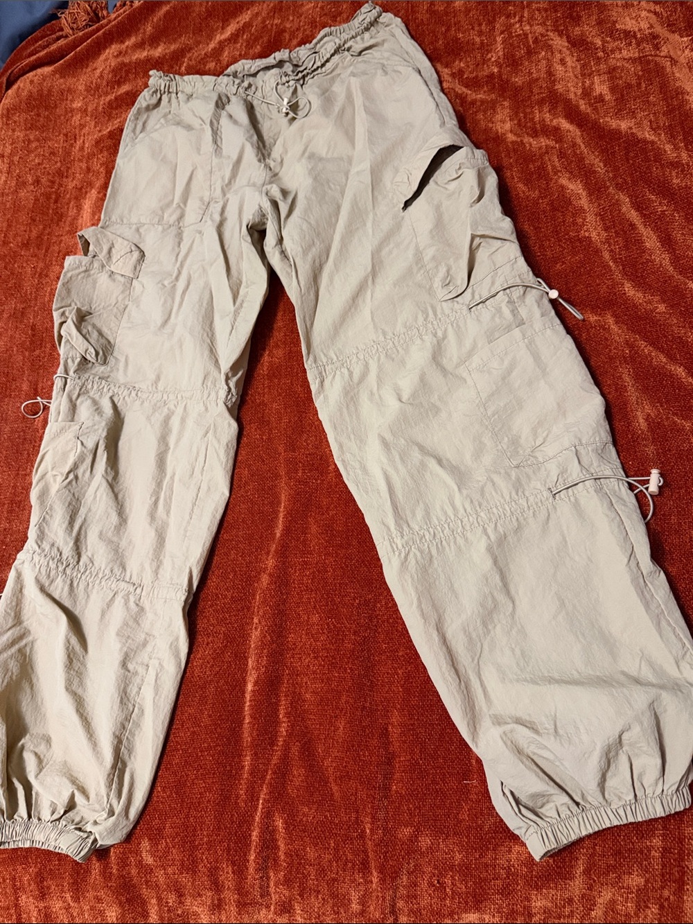 Women's Lightweight Cargo Pants — Camel/ Beige | S/M | EUC